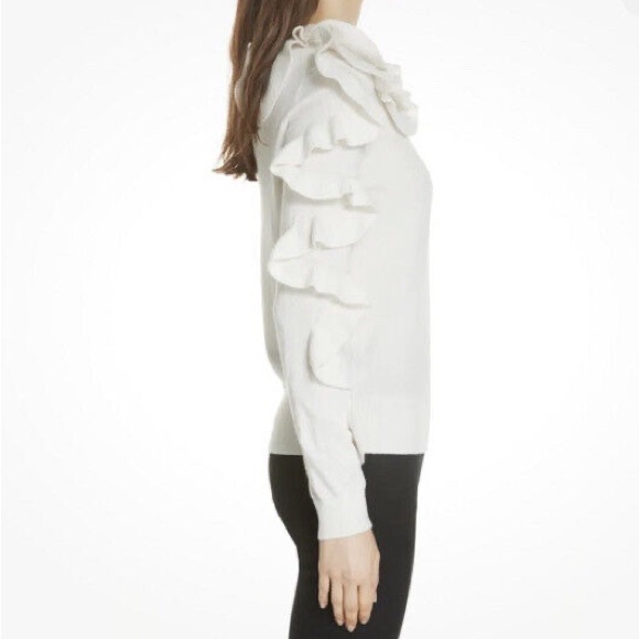 Ted Baker 🎀 | Pallege Frill Sleeve and Shoulder Jumper - Ivory - Picture 8 of 12
